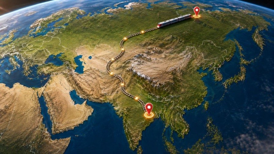 representative image of Russia India Train Route