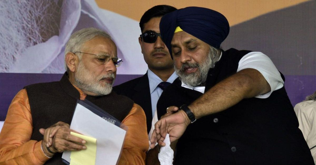 Sukhbir Badal and PM Modi