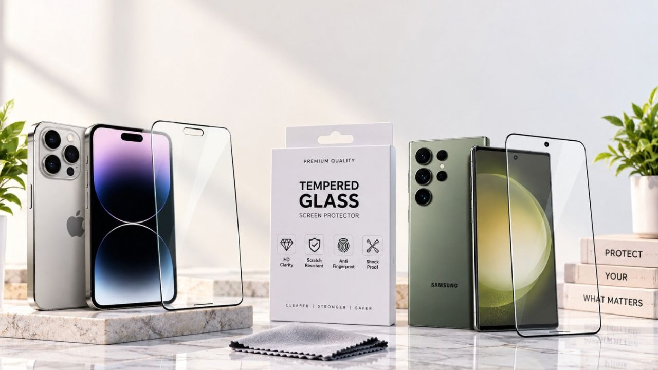 representative image of phone screen protectors