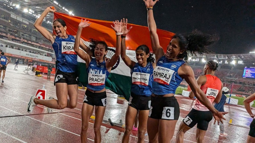Asian Games 2026 Indian women win gold medal in 400m relay Nagoya