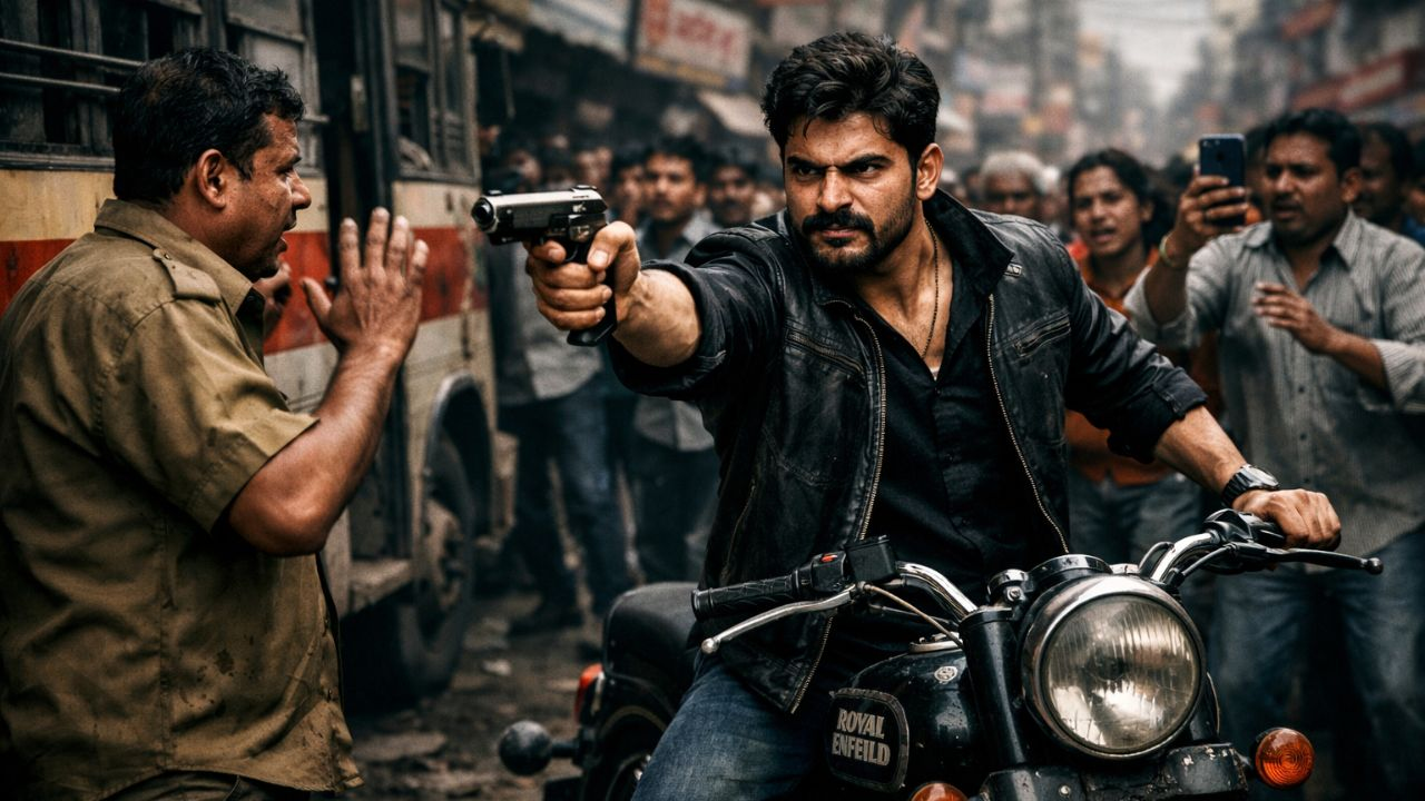 bullet rider pointed gun at bus conductor video viral