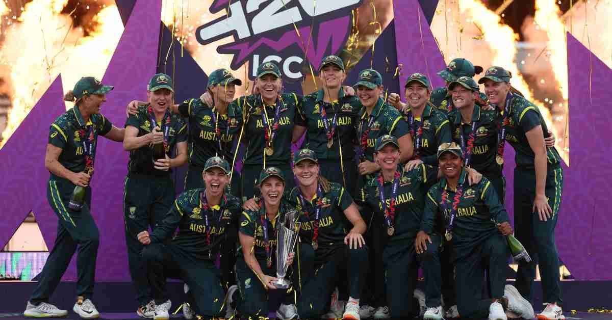 Australia celebrate their T20 WorldCup win