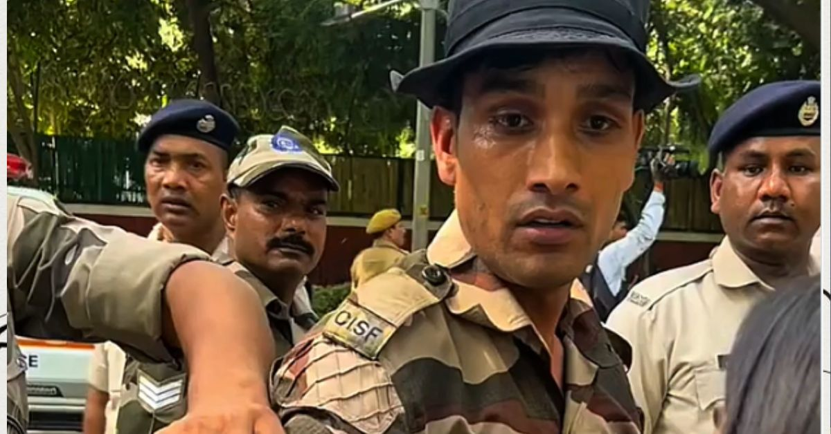Protestor attacked CISF Jawan