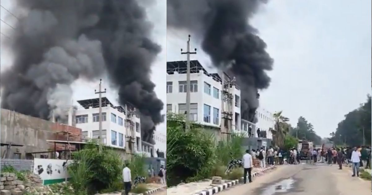 Fire breaks out in a company in Barwala 