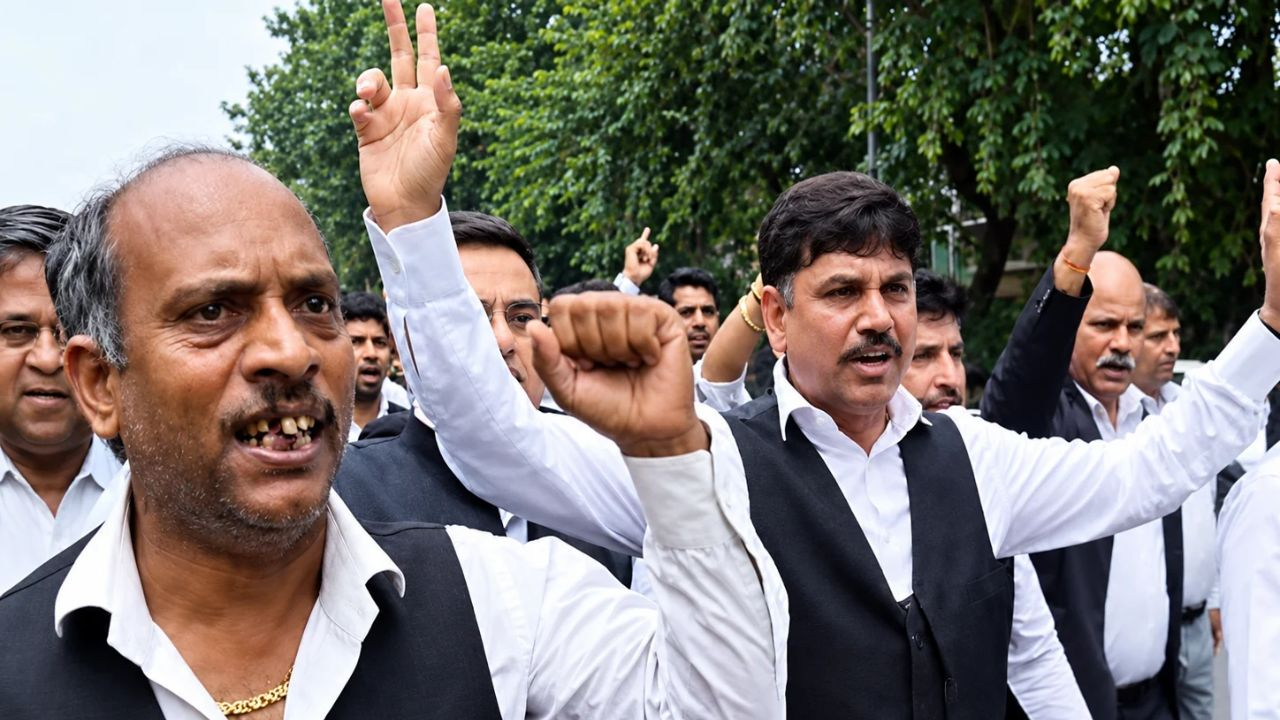 Delhi Advocate Protest  दिल्ली में वकीलों का प्रदर्शन