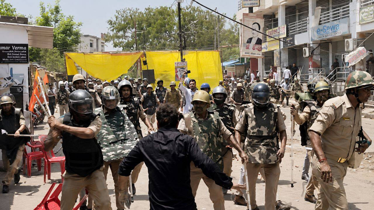 Lucknow Police action on Police 