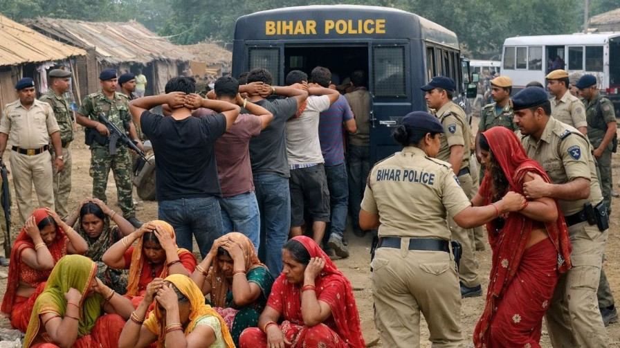 ai generated image of raid in madhepura