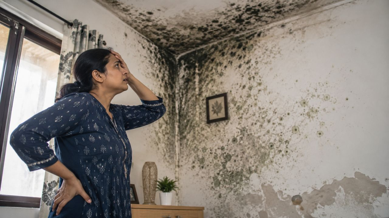 AI generated image of mold in house