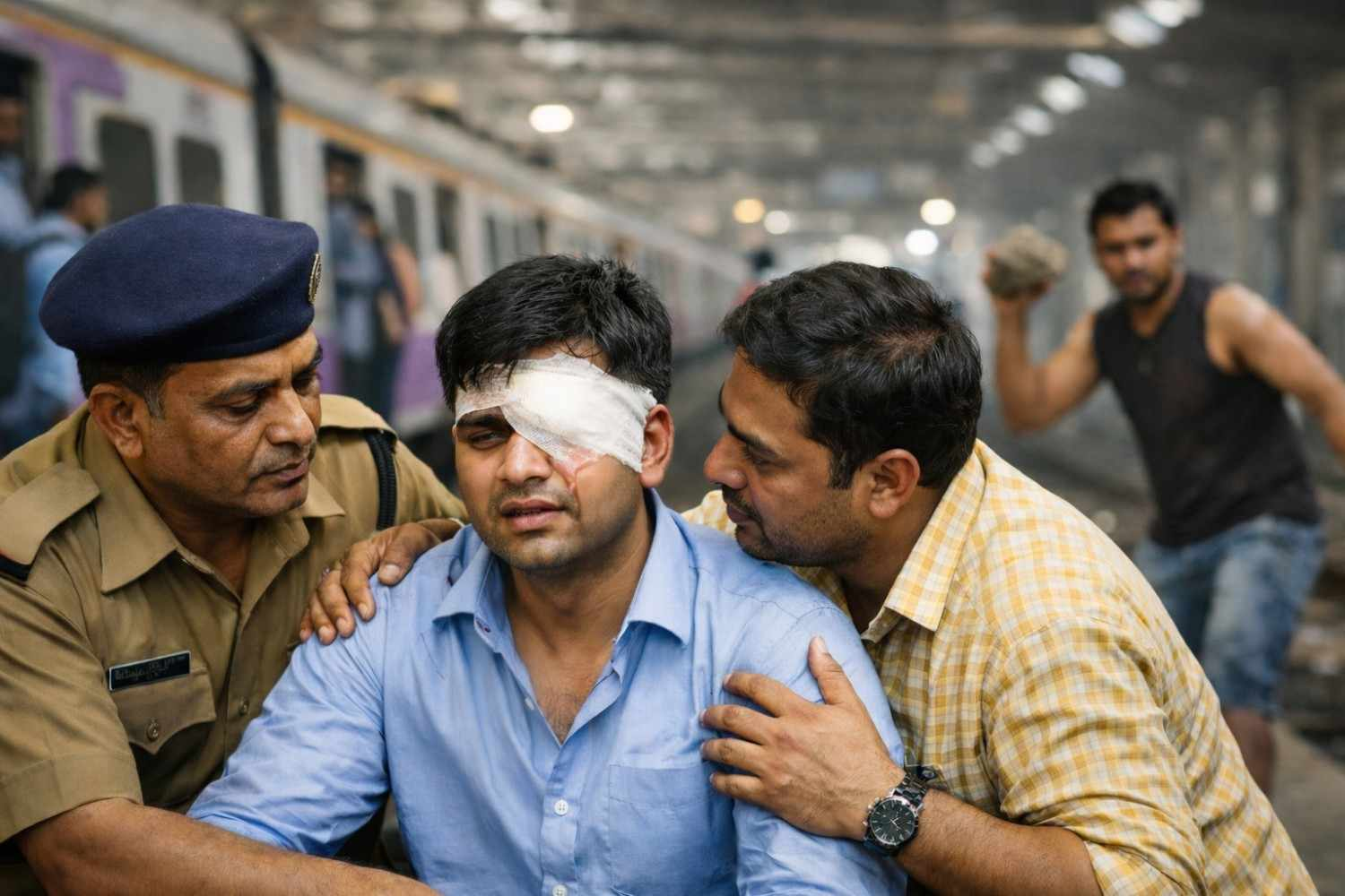 मुंबई लोकल में सीट विवाद 