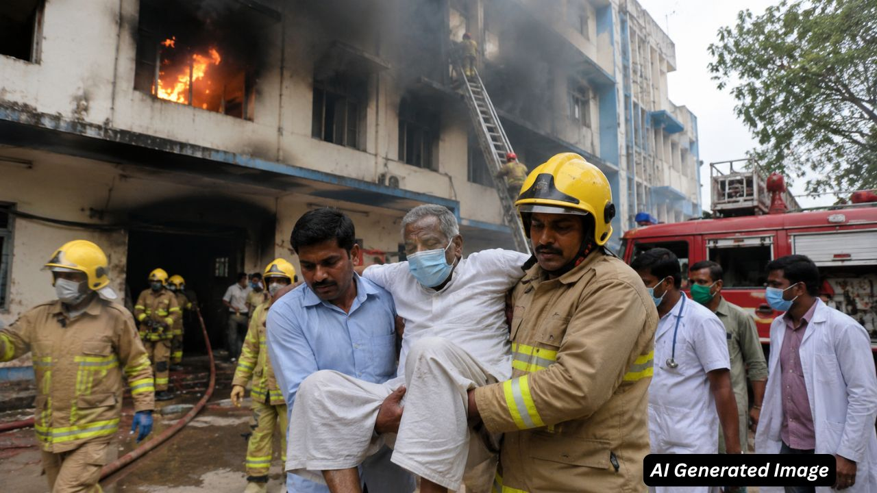 ai generated image if a fire accident