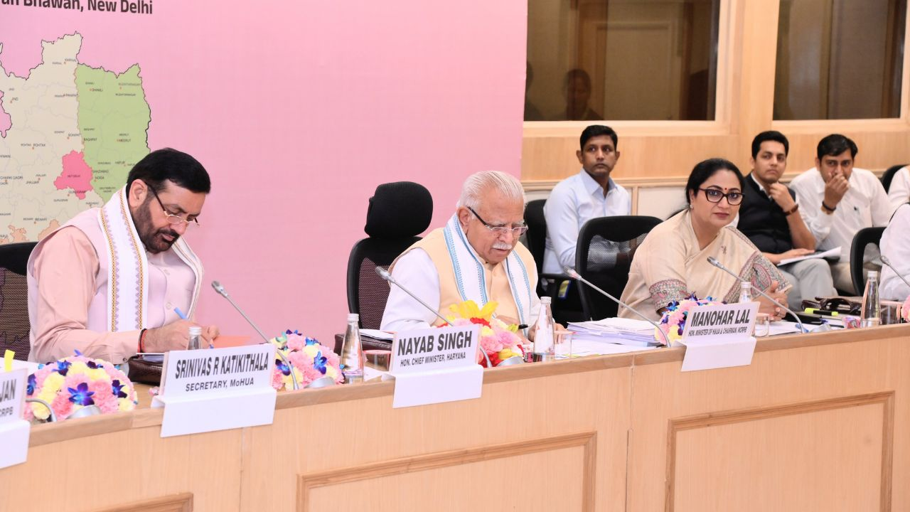 nayab singh saini manohar lal khattar and rekha gupta