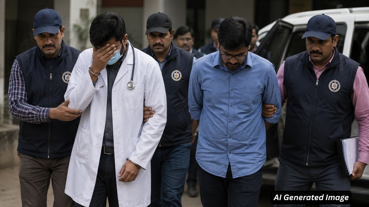 ai generated image of accused arrested in neet ug paper leak case