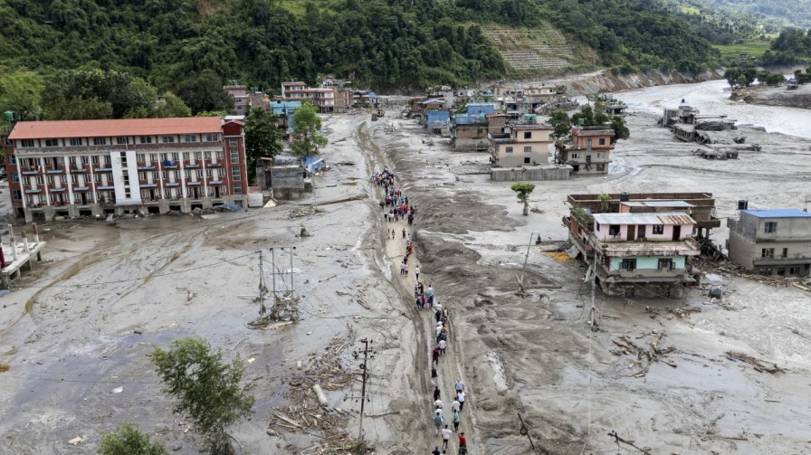 situation after floods in nepal