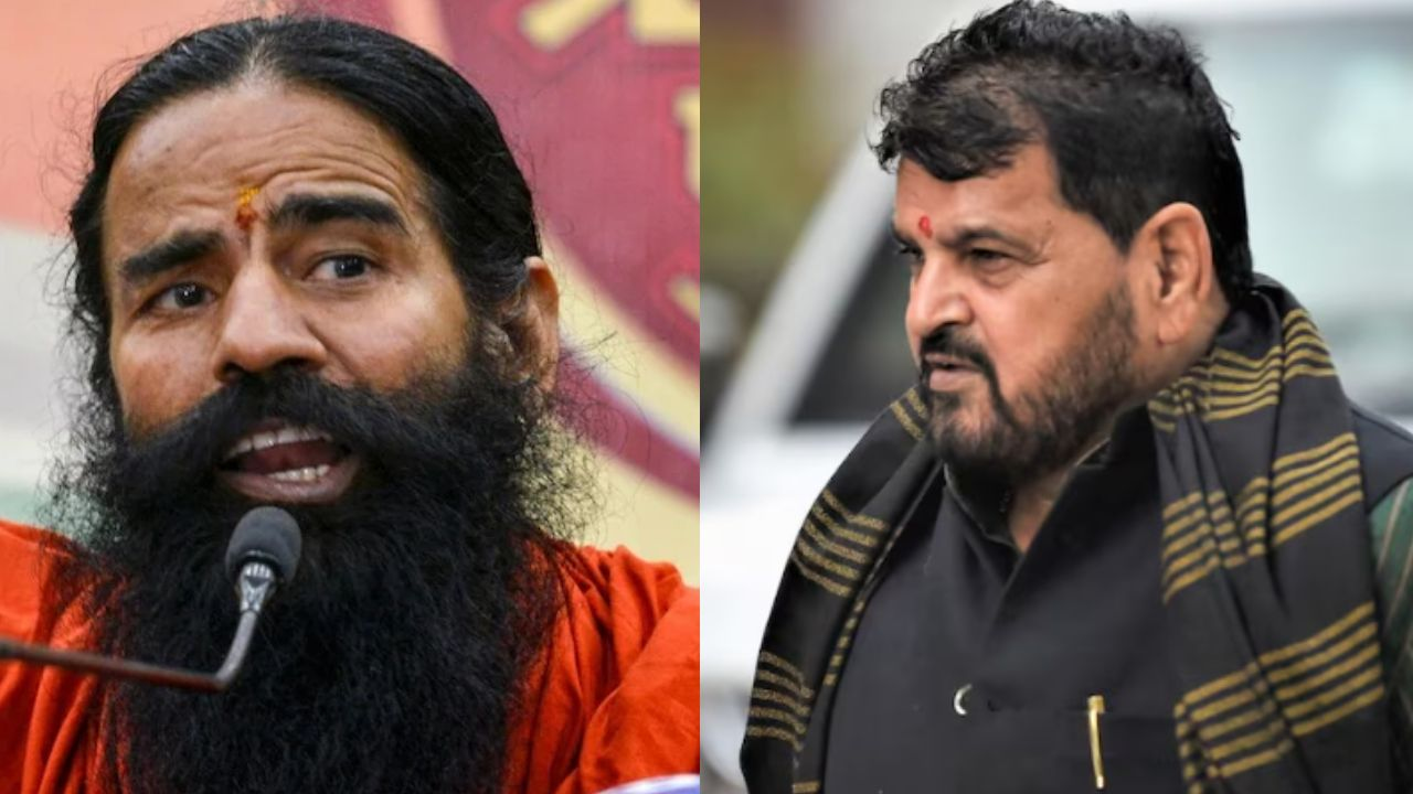 Baba Ramdev and Brij Bhushan Sharan Singh
