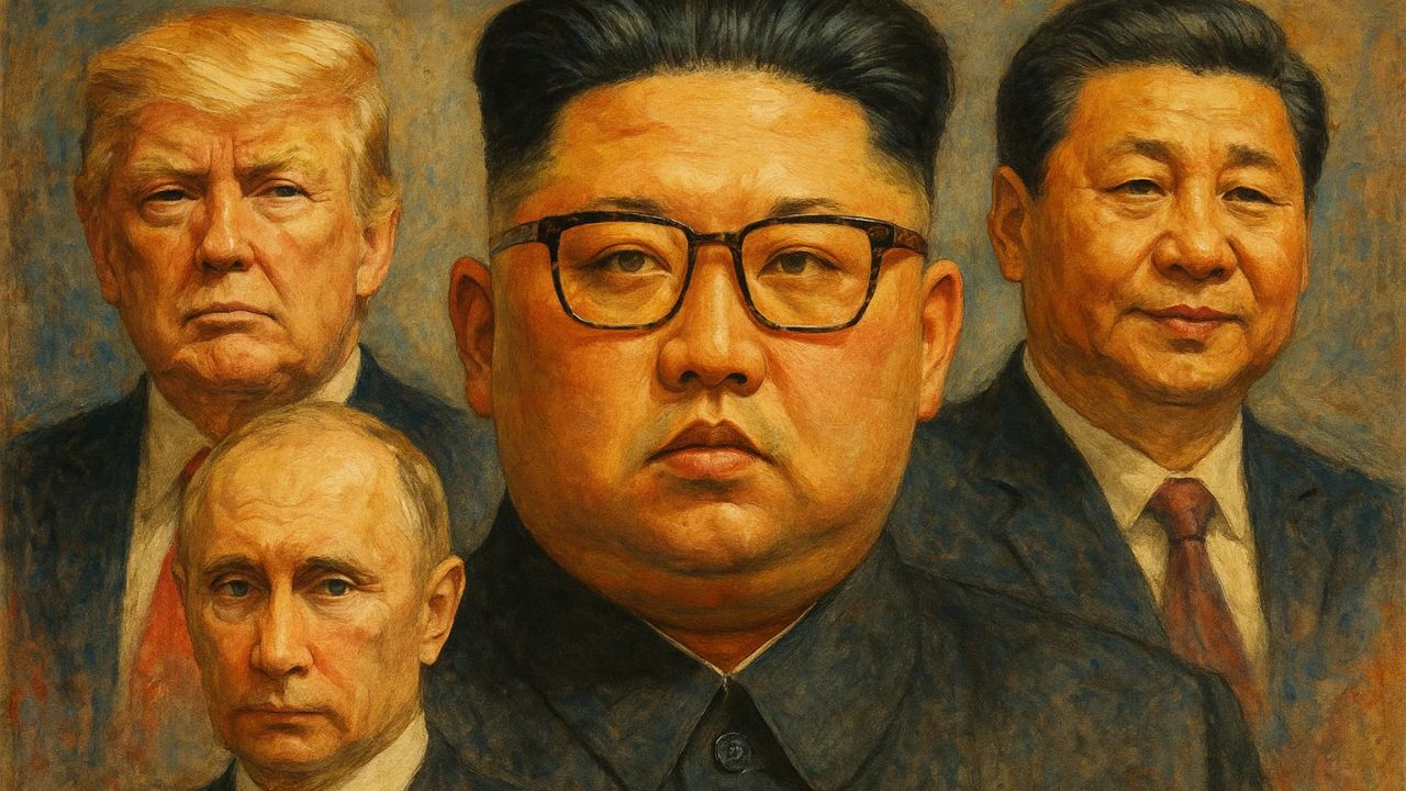 Donald Trump, Kim Jong Un, Xi Jinping and Putin.