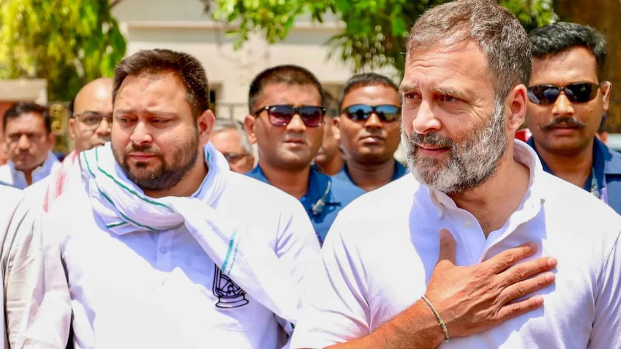 Tejashwi Yadav and Rahul Gandhi.