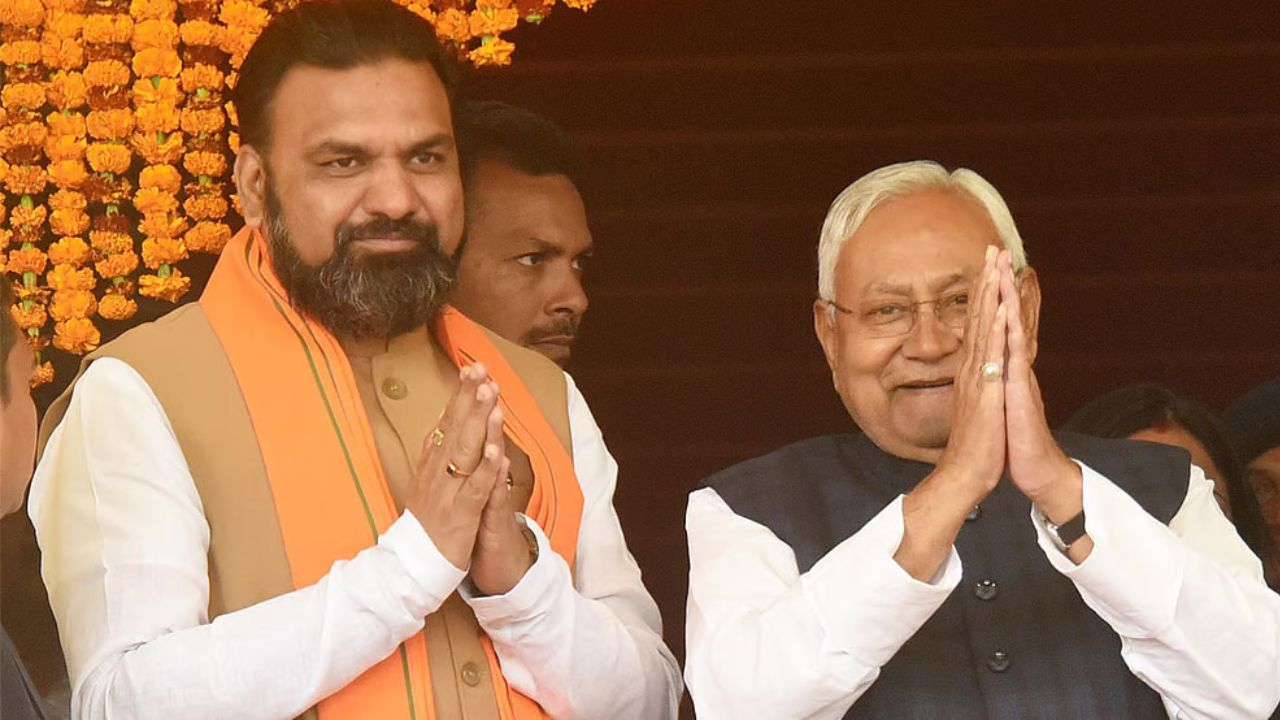 samrat choudhry and nitish kumar । Photo Credit: PTI