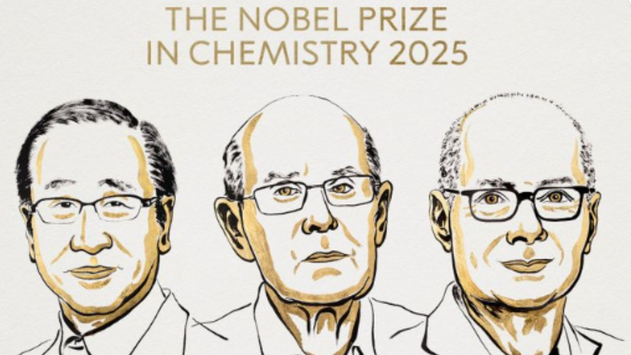  Susumu Kitagawa, Richard Robson and Omar M. Yaghi : Photo Credit: X/@NobelPrize