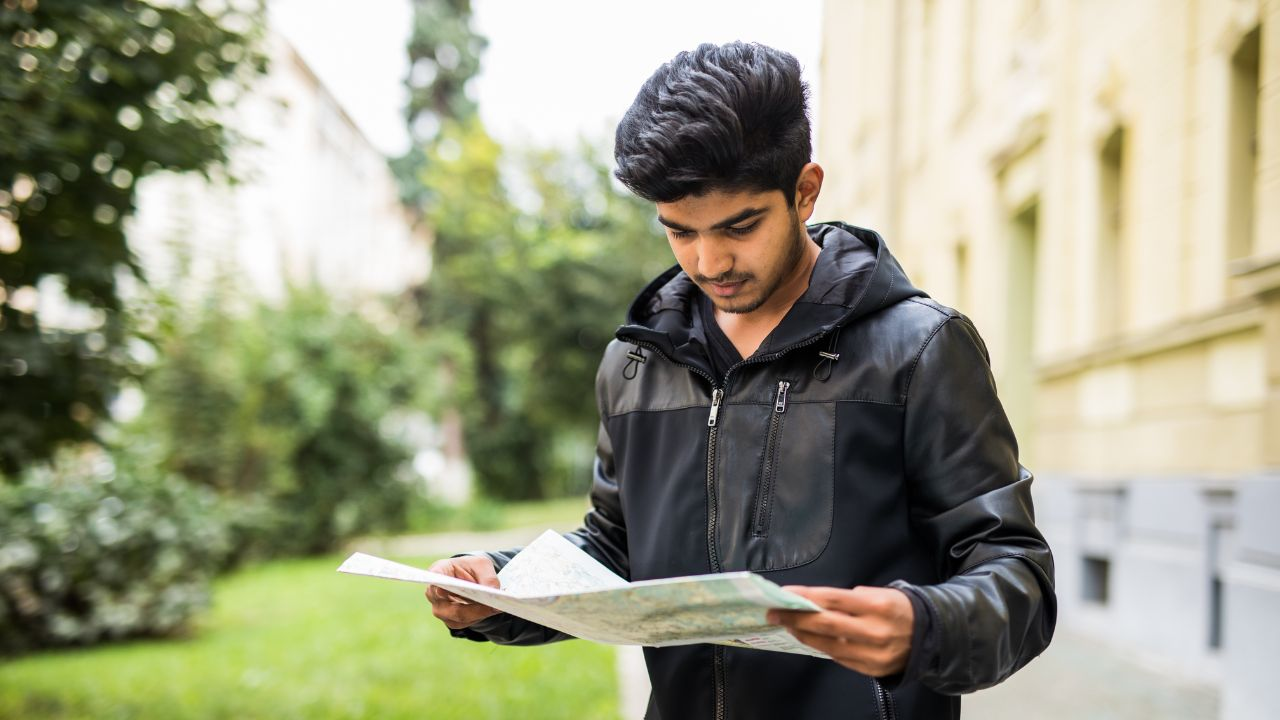 student checking answer key