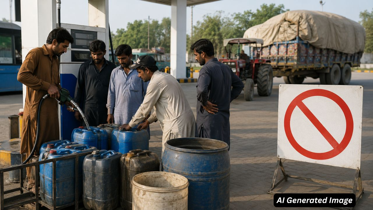 ai generated image of petrol pump