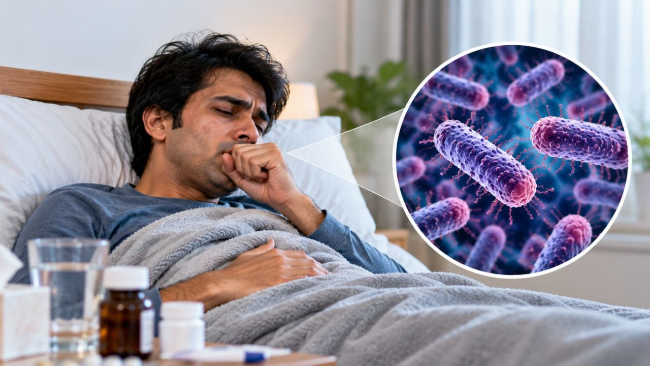 man suffering from pneumonic plague image generated by ai