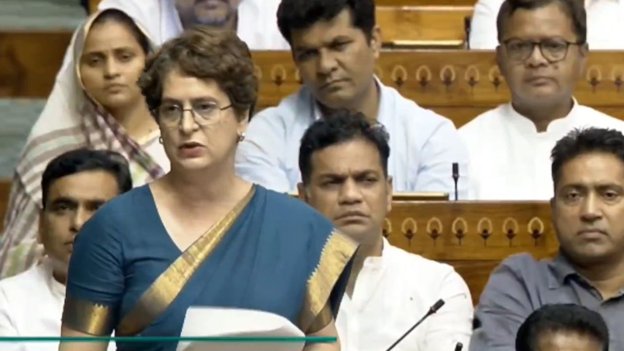 Priyanka Gandhi in parliament