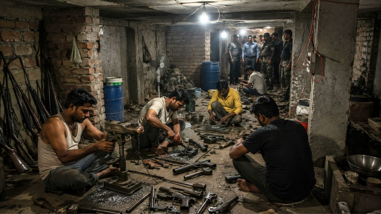 ai generated image of arms factory