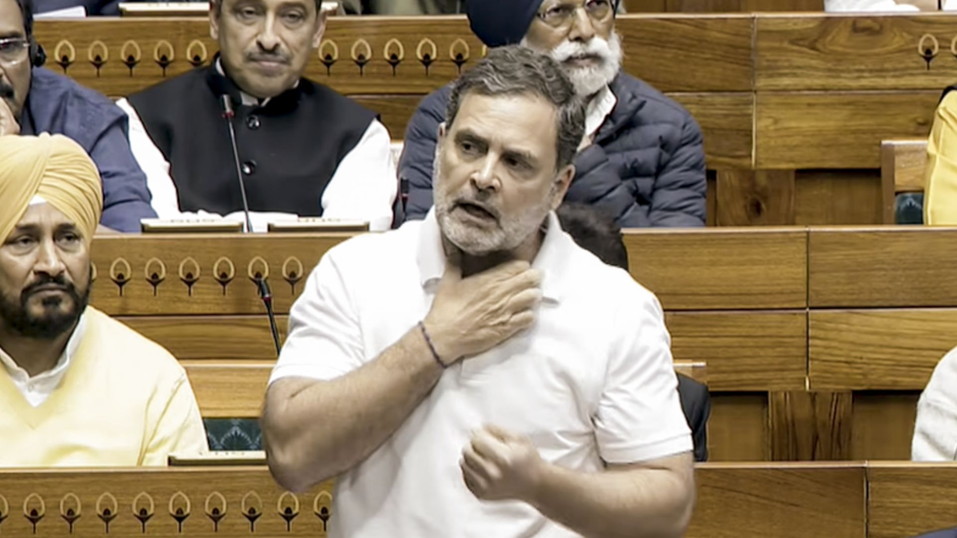 Rahul Gandhi Inside Parliament