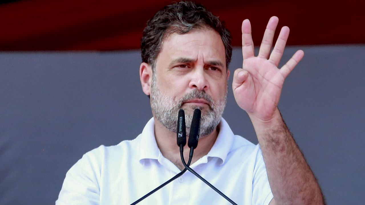 rahul gandhi at kisan rally