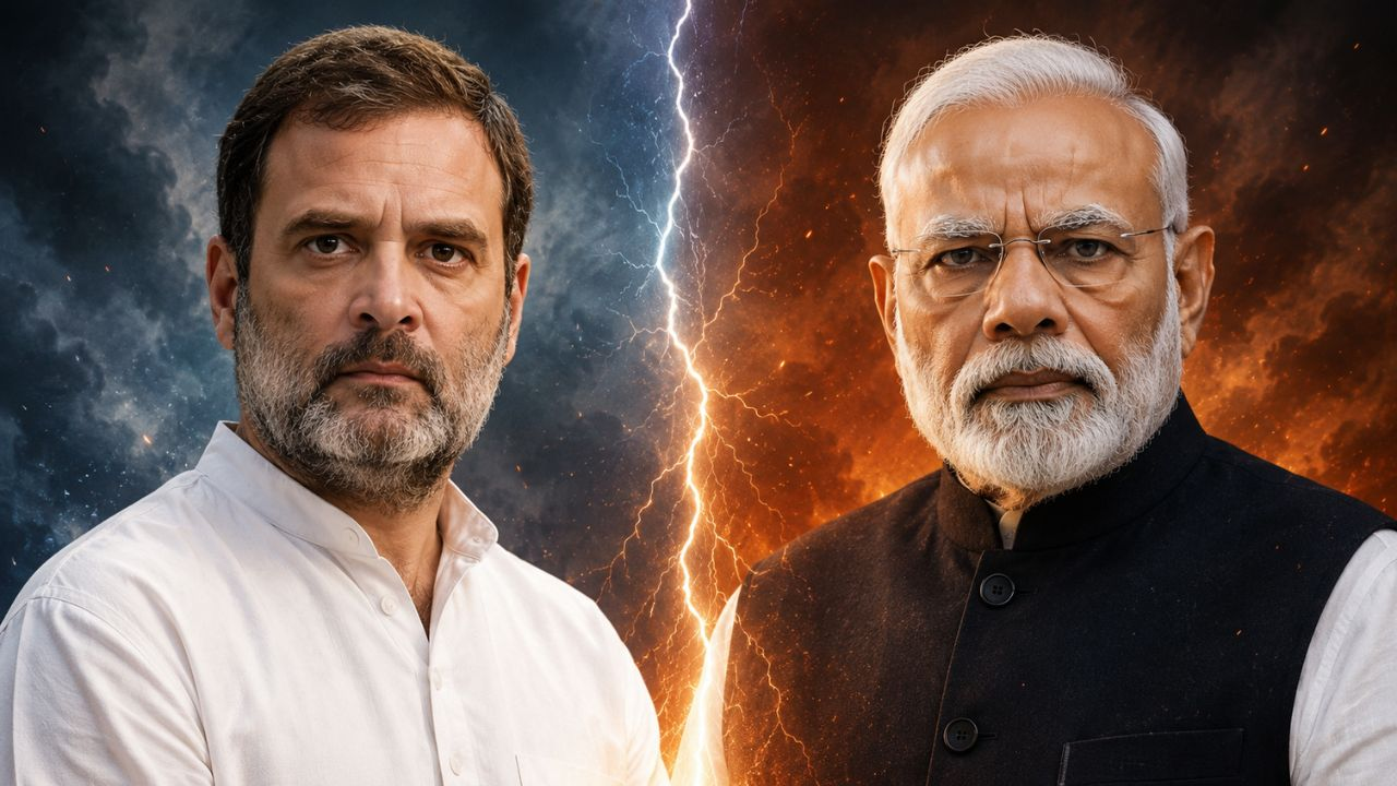 ai generated image of rahul gandhi and narendra modi