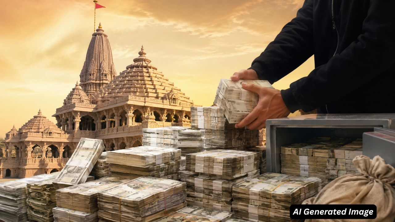 ai generated image of ram mandir donation case