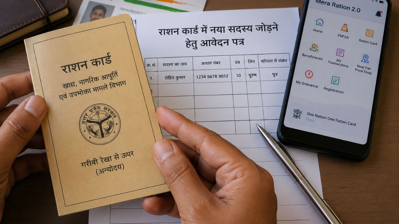 add member in ration card