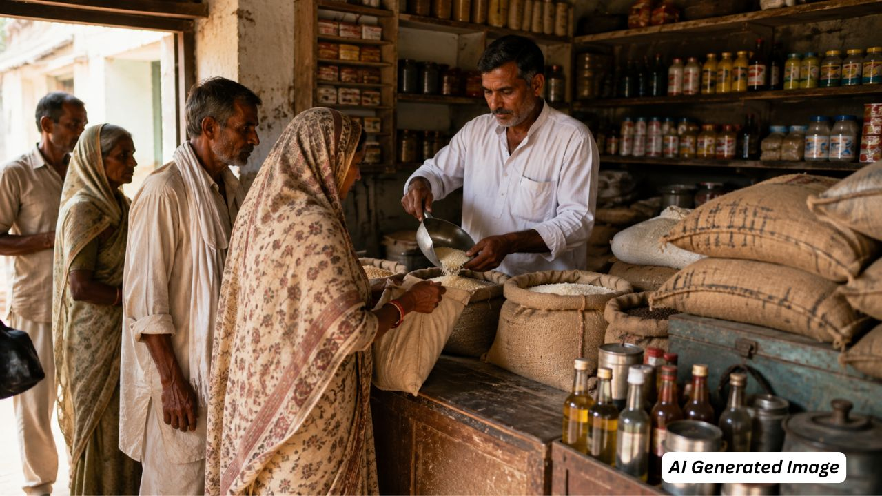 ai generated image of ration shops