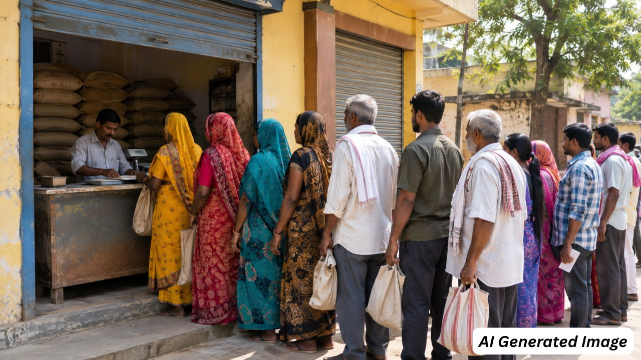 ai generated image of ration shop