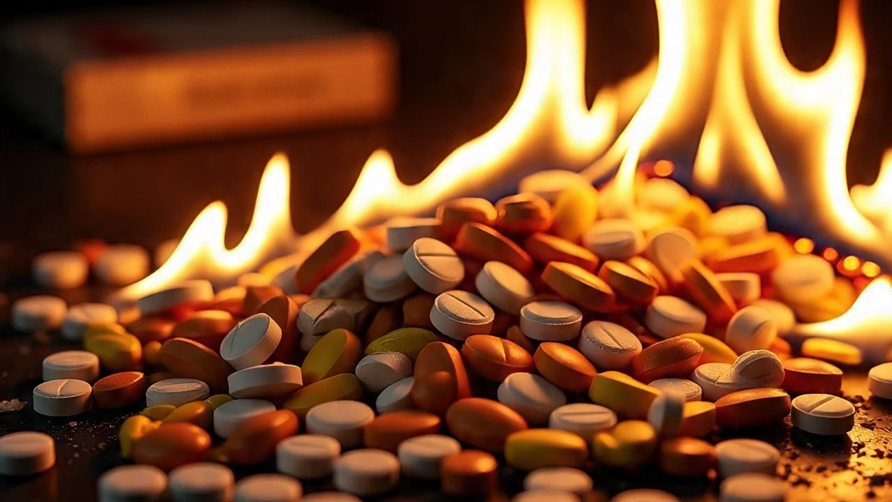 Image of Medicine burning