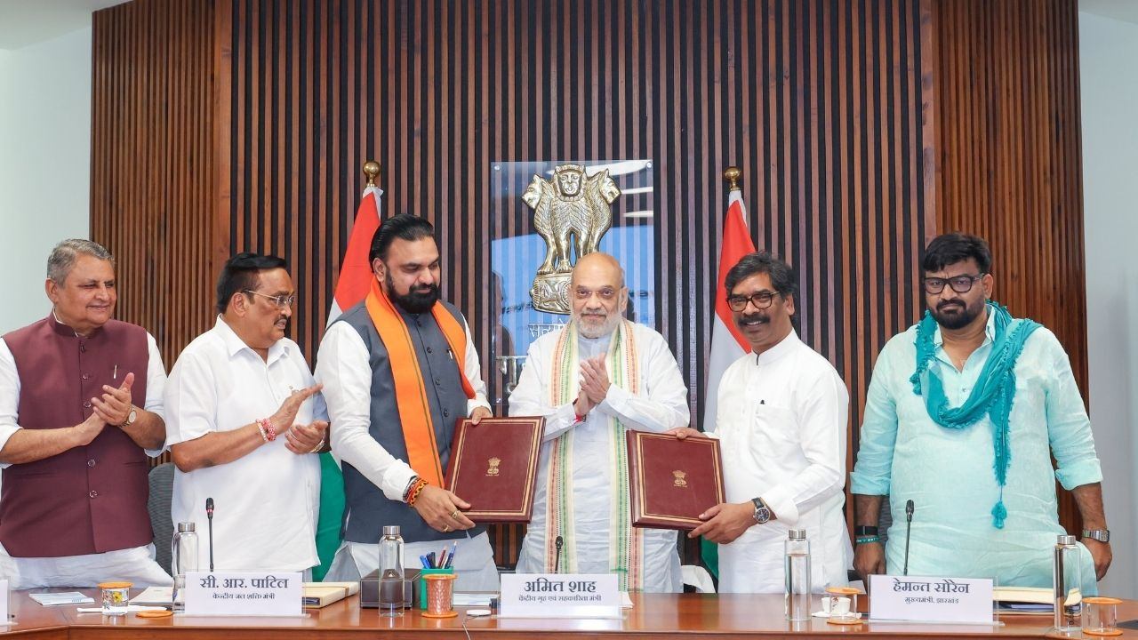 samrat choudhary, amit shah and hemant soren