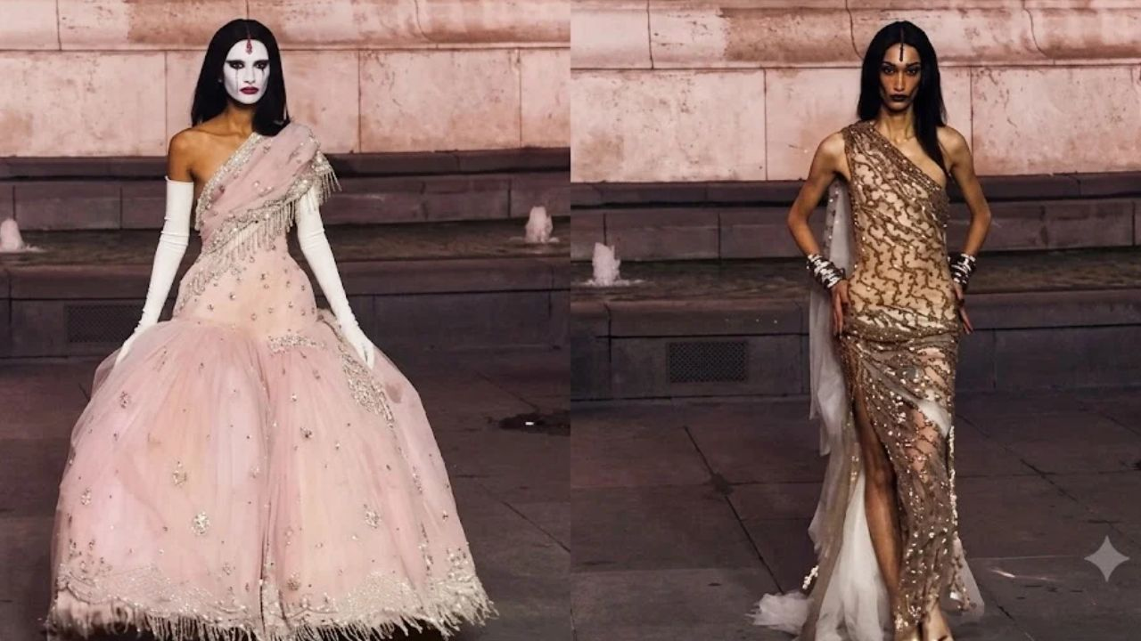 Models unique look at Paris Fashion Week