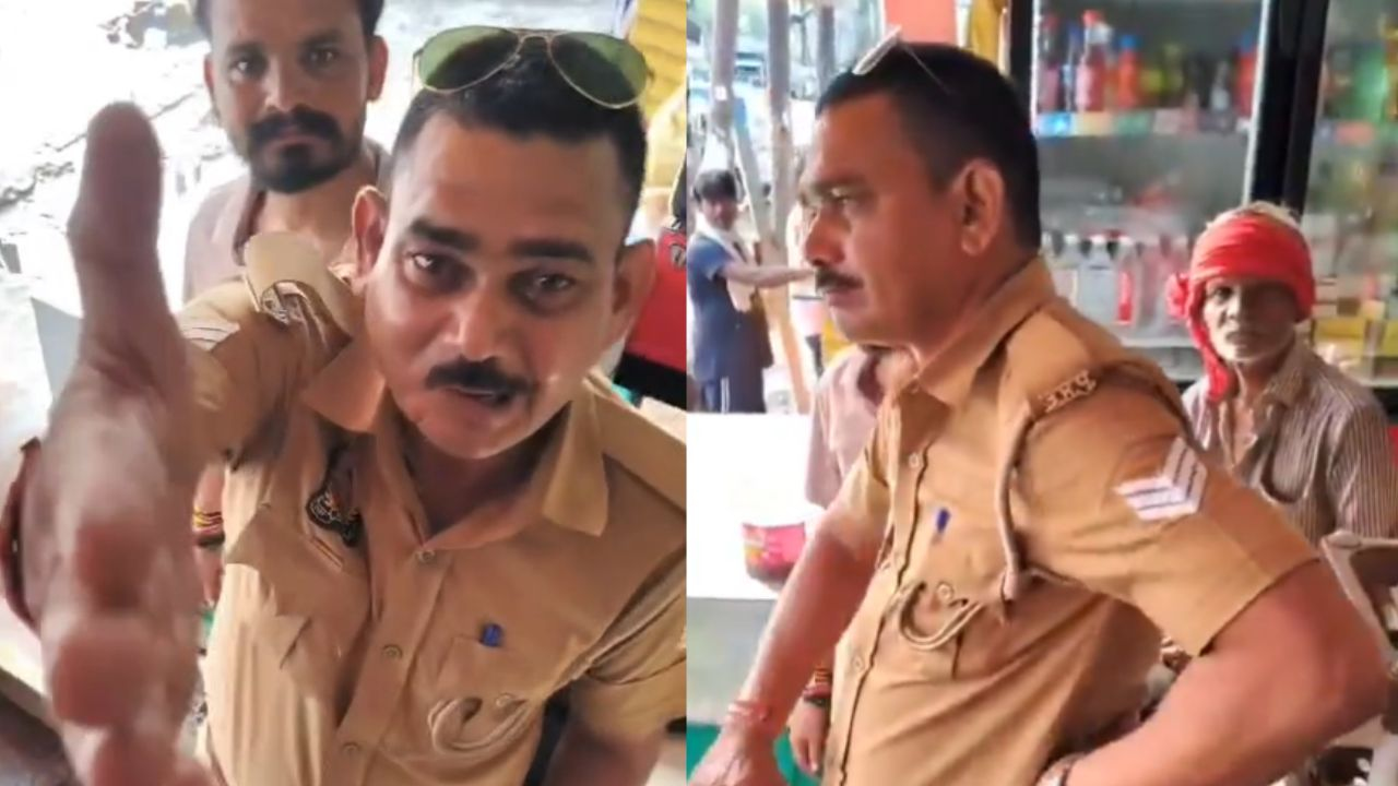 drunk cop kanpur video