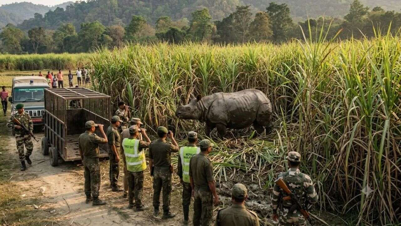 AI generated image of rhino