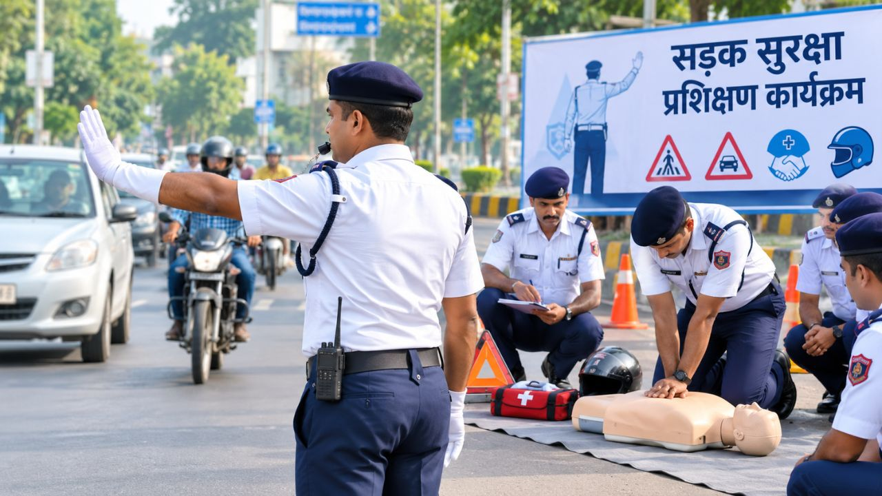 AI generated image of traffic police