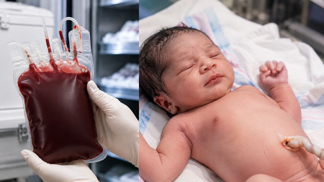 a child with umblical cord image made by ai