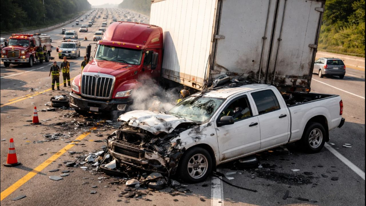  Five people died in a road accident 