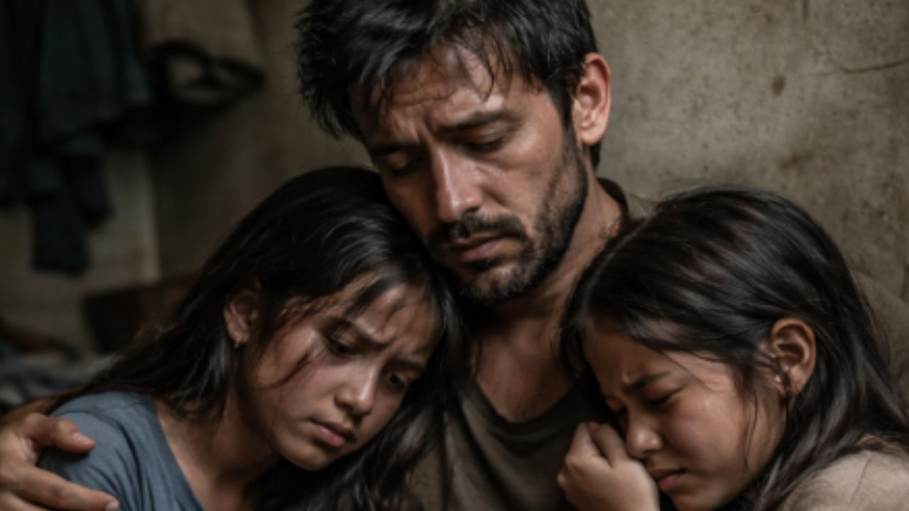 a men has murdered his two daughters 