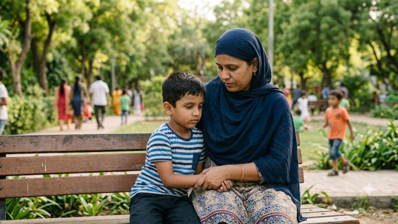 mother and son