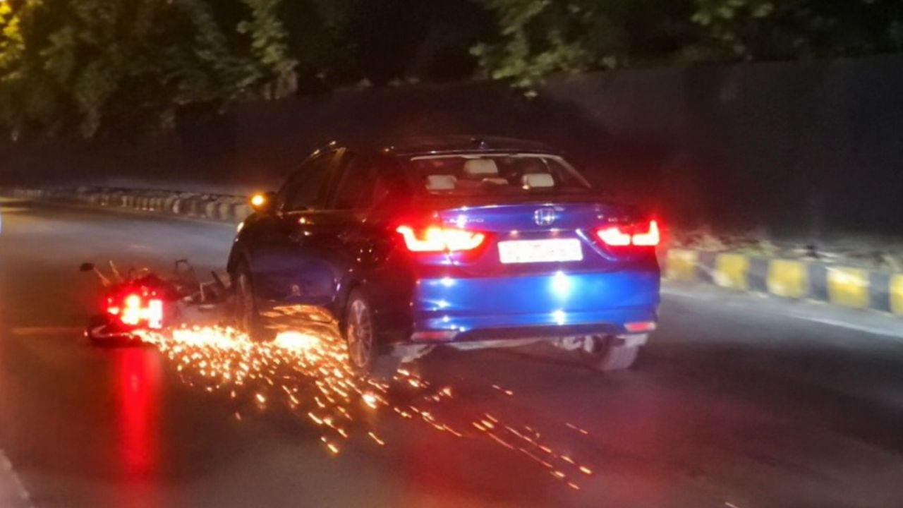 car at high speed
