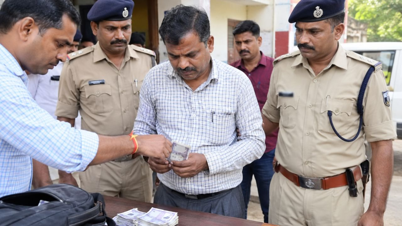surveyor caught red handed while accepting bribe