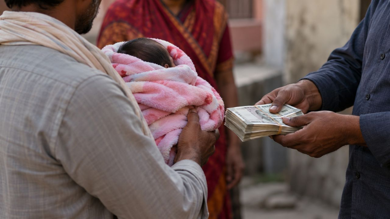 बच्चा बचने का AI Generated तस्वीर