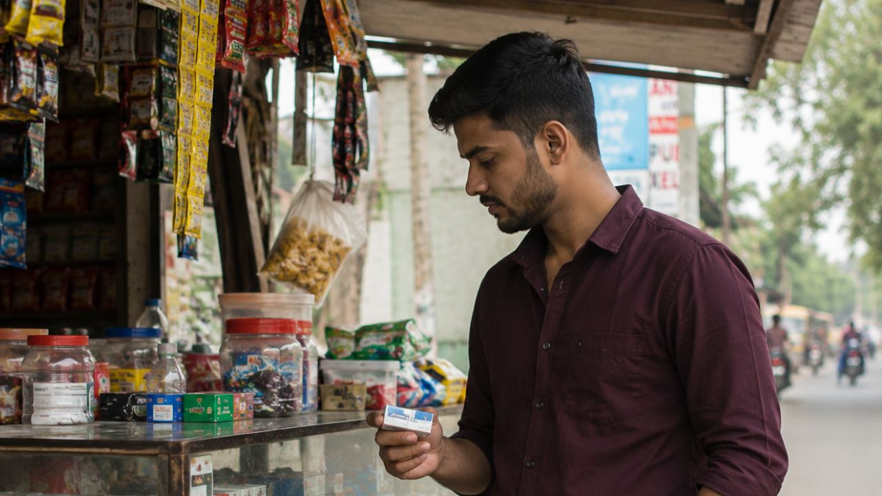AI Generated Image a man buying cigarette