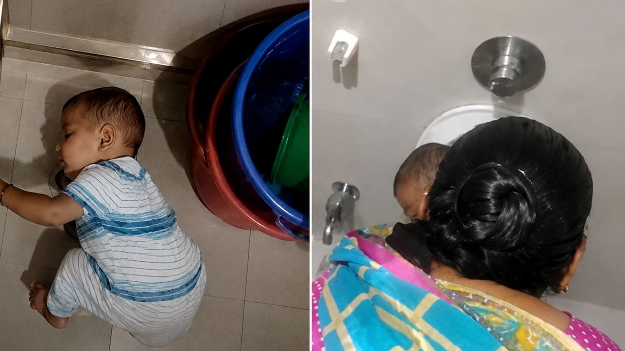 Child locked in bathroom