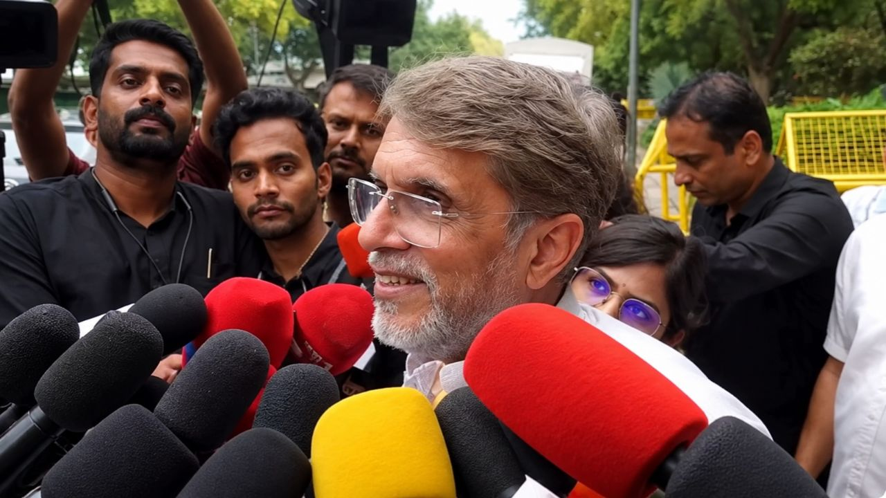 कांग्रेस प्रवक्ता मीडिया से बातचीत करते हुए